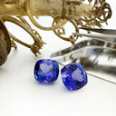 Tanzanite - violet/BLUE Cushion Cut Pair - 9.10ct