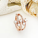Multiband All Diamond Rose Gold Ring