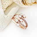 Multiband All Diamond Rose Gold Ring