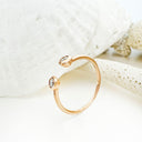 Open Rose Gold Double Bezel 2,5mm Diamond Stacking Ring