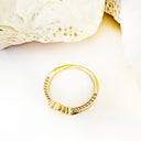 Seven Diamond Crown Yellow Gold Ring