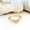 Seven Diamond Crown Yellow Gold Ring