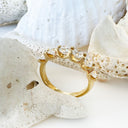 Gorgeous Six White Diamond Yellow Gold Ring