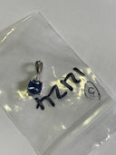 Silver Petite Cushion Cut Tanzanite with Trilogy Silver Topaz Highlight Pendant