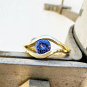 Golden Eye Yellow Gold Tanzanite Ring