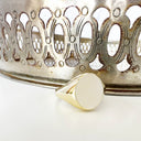 Classic Mens Oval Front Yellow Gold Signet Ring