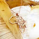 For the Love of Giraffes Rose Gold Pendant