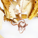 For the Love of Giraffes Rose Gold Pendant