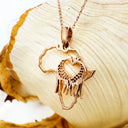 For the Love of Giraffes Rose Gold Pendant