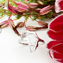 Silver Africa Map Outline Ring