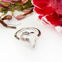 Silver Africa Map Outline Ring