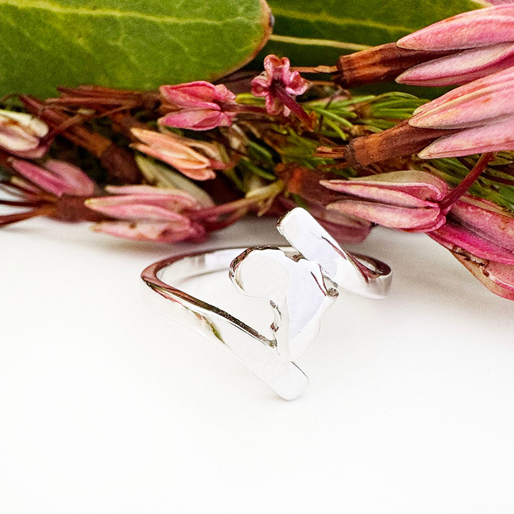 Split Shank Silver Africa Map Ring - Afrogem Jewellers