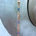 Playful Tanzanite and Diamond Rose Gold Bracelet