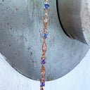 Playful Tanzanite and Diamond Rose Gold Bracelet