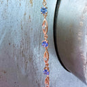 Playful Tanzanite and Diamond Rose Gold Bracelet
