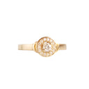 Inner Light Diamond Ring With All White Diamonds in Yellow Gold
