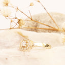 White Diamond Yellow Gold Ring