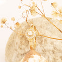 White Diamond Yellow Gold Ring