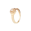 Inner Light Diamond Ring With All White Diamonds in Yellow Gold