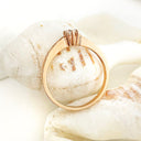 It's a Yes! Rose Gold Diamond and Diamond Band Ring