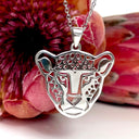 Large Silver Mdluli Cheetah Pendant