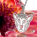 Large Silver Mdluli Cheetah Pendant