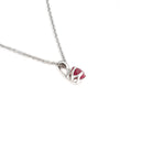 Elegant Cathedral Set Round Cut Ruby Six Claw Pendant