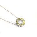Peridot Halo Pendant
