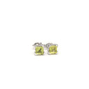 Peridot Square Cut Studs