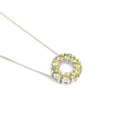 Peridot Halo Pendant