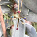 Bezel Set Rainbow Yellow Gold Southern Cross