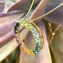 Show Stopping Rainbow Halo Pendant