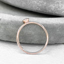 Rose Gold Bezel Set Pink Tourmaline Stacking Ring