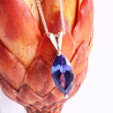 Magnificent Marquise Cut Tanzanite Split Bale White Gold Pendant
