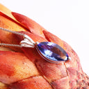 Magnificent Marquise Cut Tanzanite Split Bale White Gold Pendant