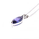 Magnificent Marquise Cut Tanzanite Split Bale White Gold Pendant
