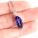 Magnificent Marquise Cut Tanzanite Split Bale White Gold Pendant