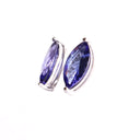 Magnificent Marquise Cut Tanzanite White Gold Earrings