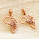 Protea Africa Rose Gold Drop Earrings