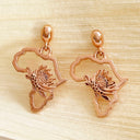 Protea Africa Rose Gold Drop Earrings
