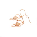 Map of Africa Rose Gold Protea Drop Earrings