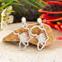 Silver Protea Africa Earrings