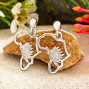 Silver Protea Africa Earrings