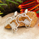 Silver Protea Africa Earrings