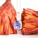 Mesmerising Oval Cut Tanzanite And Diamond Bale White Gold Pendant