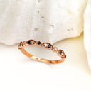 White and Black Diamond Rose Gold Ring