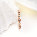 White and Black Diamond Rose Gold Ring