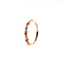 Milgrain Marquise and Dot Black and White Diamond Rose Gold band