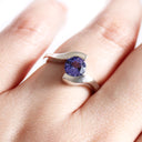 Molten Hot Round Cut White Gold Tanzanite Ring