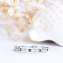 Black and White diamond white gold ring